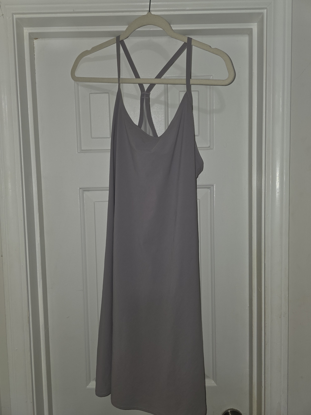 Outdoor Voices Dusty Lavender Slip Midi Dress with Racerback